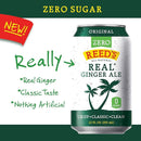 Reed's Zero Sugar Real Ginger Ale, 12 fl oz, 4 pack