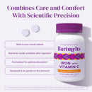 BariMelts Iron + Vitamin C - 90 Fast-Dissolving Tablets - Natural Orange Flavor