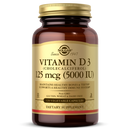 Solgar Vitamin D3 (Cholecalciferol) 125mcg (5000 IU) Vegetable Capsules (CLEARANCE: Best by May 31, 2026)