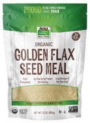 NOW Flax Seed Meal Golden, Organic - 22 oz.