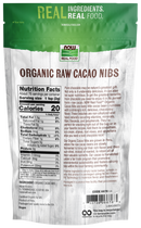 NOW Cacao Nibs, Organic & Raw 8 oz.