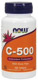 NOW C-500 with Rose Hips, 100 tablets