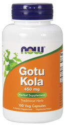 NOW Gotu Kola 450 mg - 100 Veg Capsules