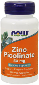 NOW Zinc Picolinate 50 mg, 120 veg capsules