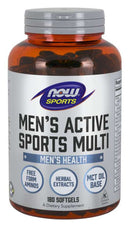NOW Men's Active Sports Multi, 180 softgels (CLEARANCE: Best by November 30, 2026)