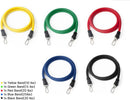 Netrition Resistance Band Set with Door Anchor, Ankle Strap, Exercise Chart, and Carrying Case